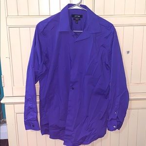 Apt. 9 Stretch Slim Fit Purple Dress Shirt
